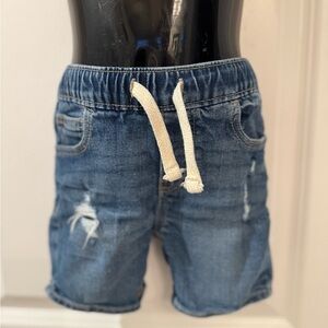 Old Navy Blue Denim Pull-On Shorts with Drawstring